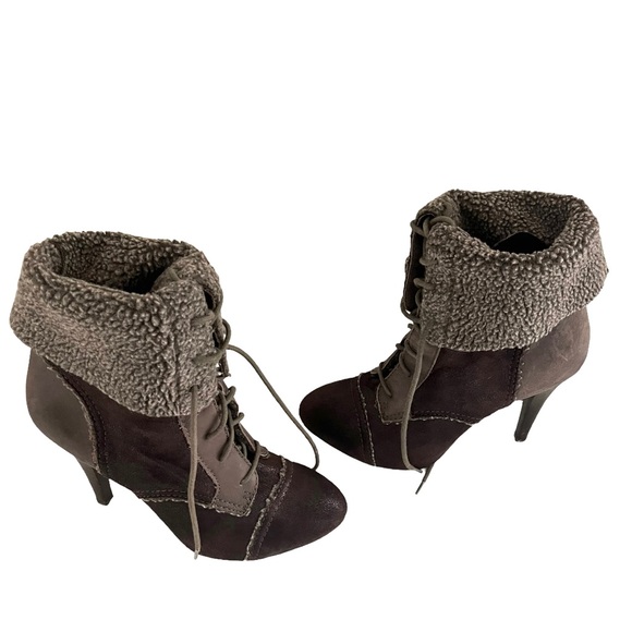 MAX STUDIO Bootie/Mid-Calf Boot Faux Shearling - Picture 13 of 15